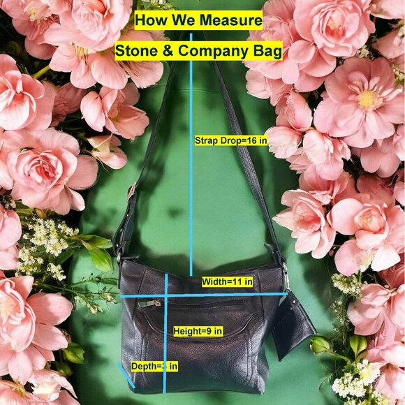 Stone & Company Black Leather Purse Shoulder Bag 12096 - Picture 5 of 8